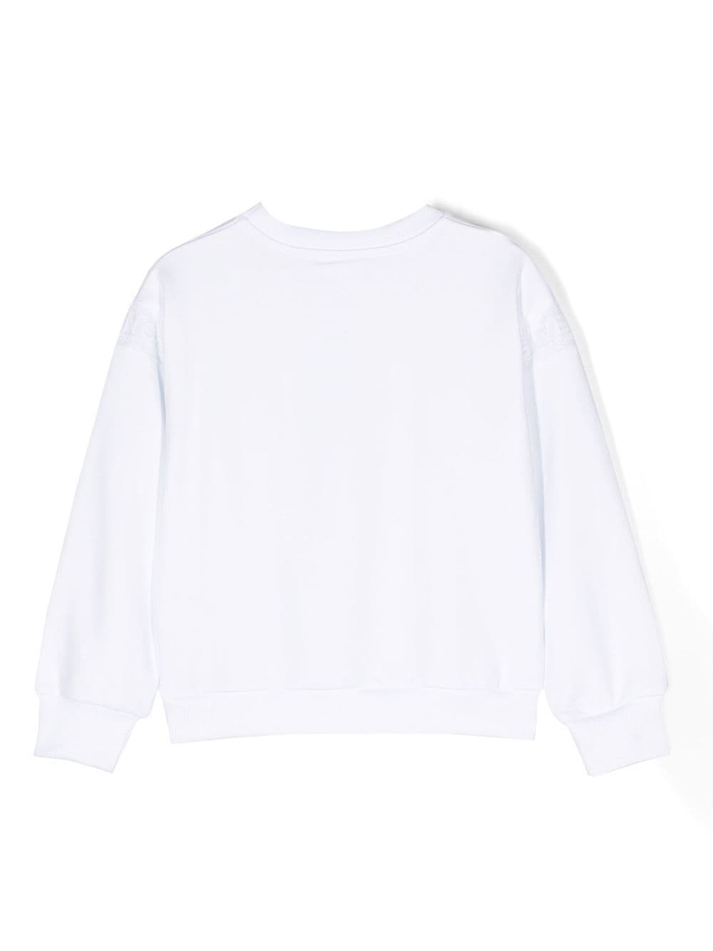 Shop Givenchy Logo-tape Crew-neck Sweatshirt In Weiss