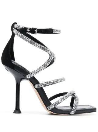 Michael Michael Kors crystal-embellished 120mm Leather Sandals | Black |  FARFETCH LB