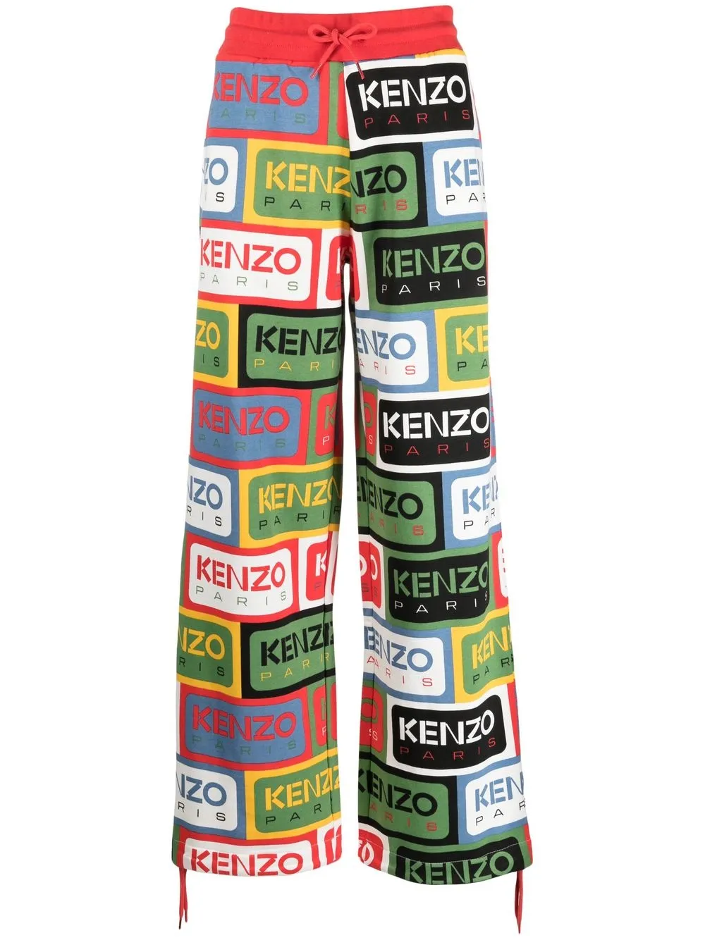 

Kenzo logo-print jersey trousers - Red