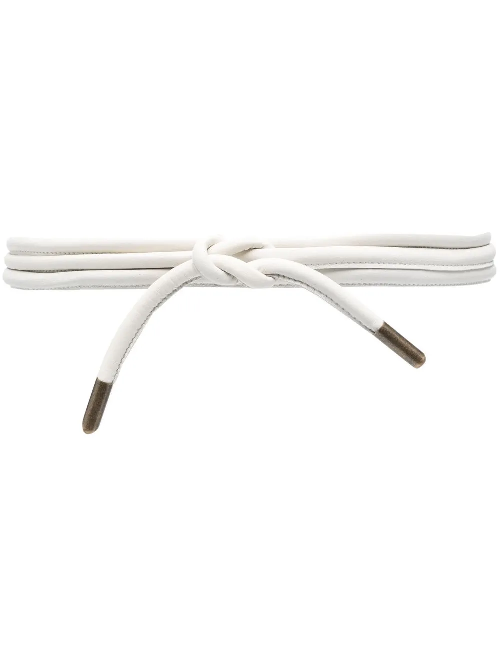 

Federica Tosi tied leather belt - White