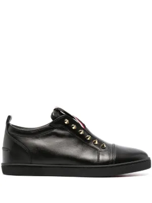 Christian Louboutin レザースニーカー | ブラック | FARFETCH JP