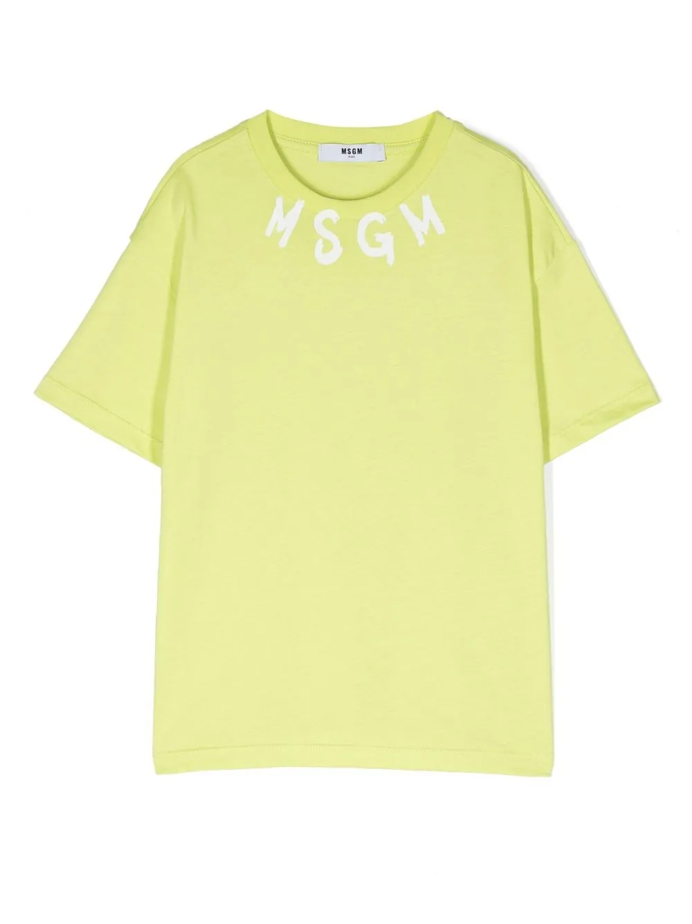 

MSGM Kids playera con logo estampado - Verde