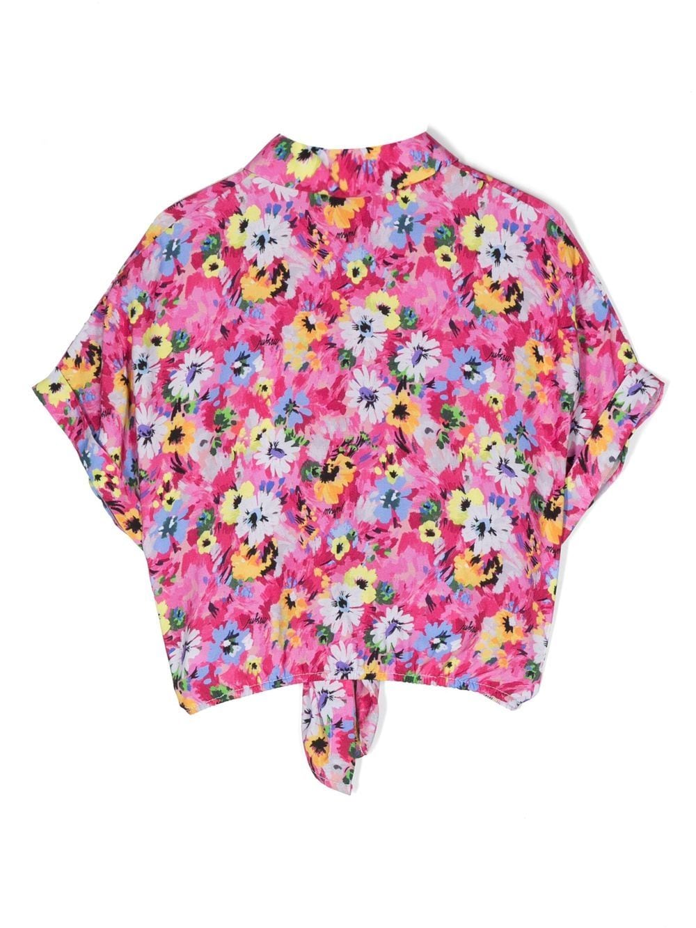 MSGM Kids Shirt met bloemenprint - Roze
