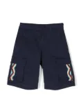 Missoni Kids zig-zag cotton shorts - Blue