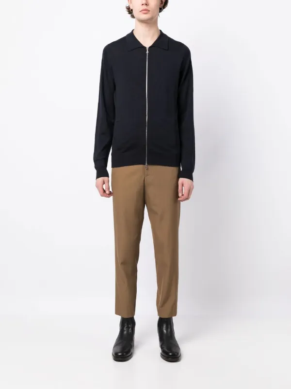 John Smedley Alston Zip Merino Shirt Jacket - Farfetch