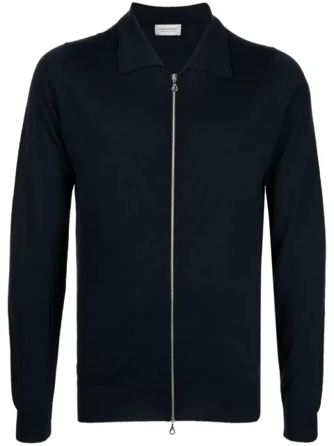 John Smedley Alston zip merino shirt jacket