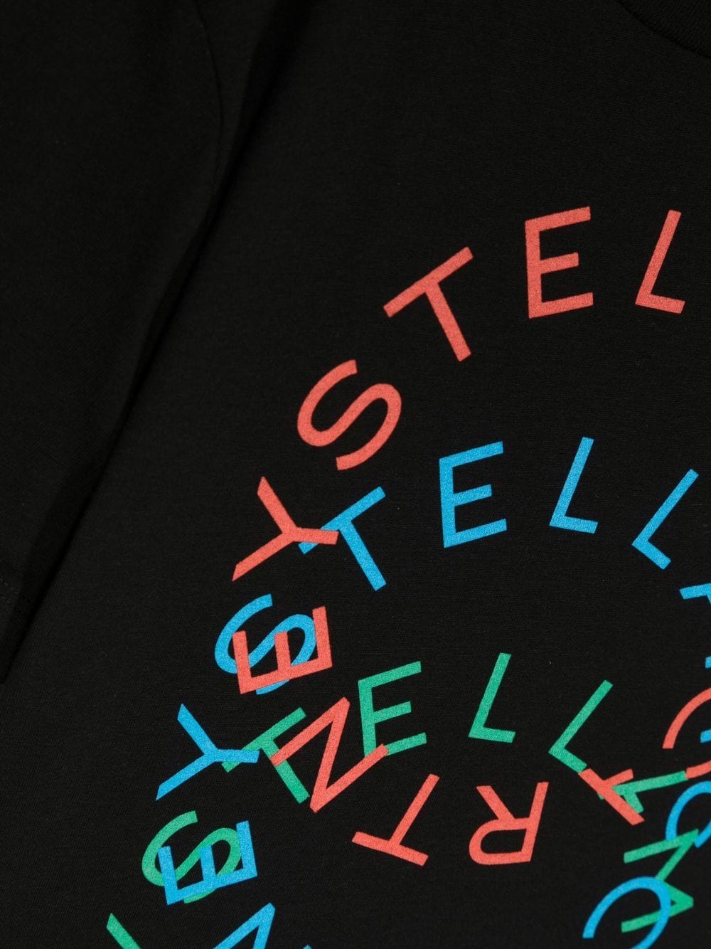 Shop Stella Mccartney Logo-print Short-sleeve T-shirt In Black