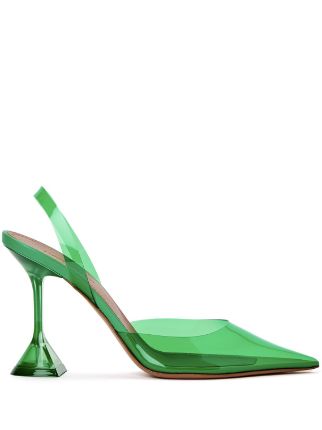 Amina Muaddi Holli Glass Sling 95 Slingback Pumps - Farfetch