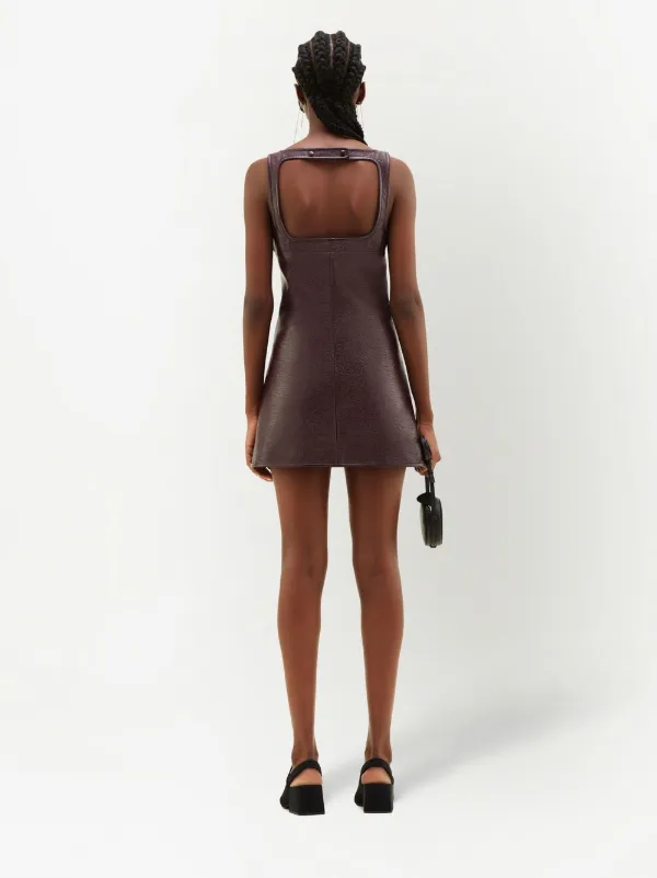 brown vinyl dress Courrèges Reedition Mini | Color:Dew Drop