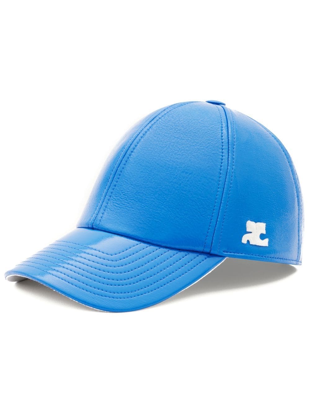 Courrèges Logo Patch Cap In Blue