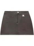 Courrèges A-line mini skirt - Brown