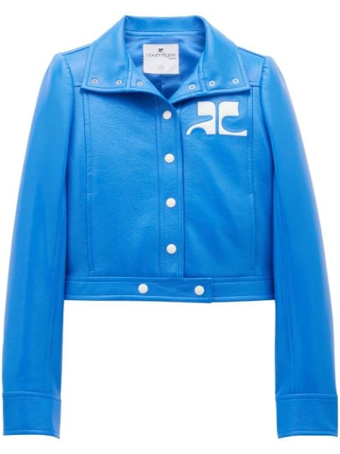 Courrèges logo-patch press-stud jacket