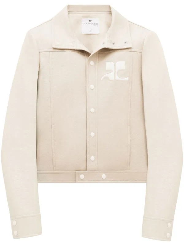 Courrèges Reedition Vinyl Jacket in Neutrals
