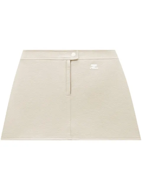 Courrèges logo-patch A-line mini skirt