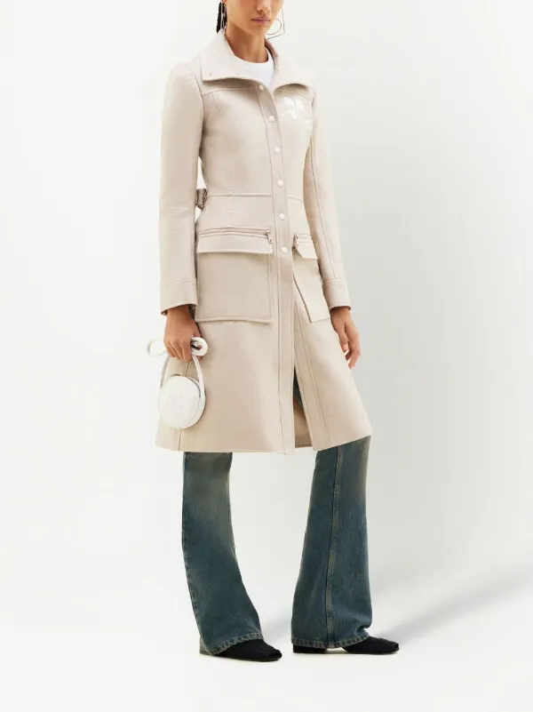 クレージュ トレンチコート Courrèges ロゴ トレンチコート | ブラック | FARFETCH JP
