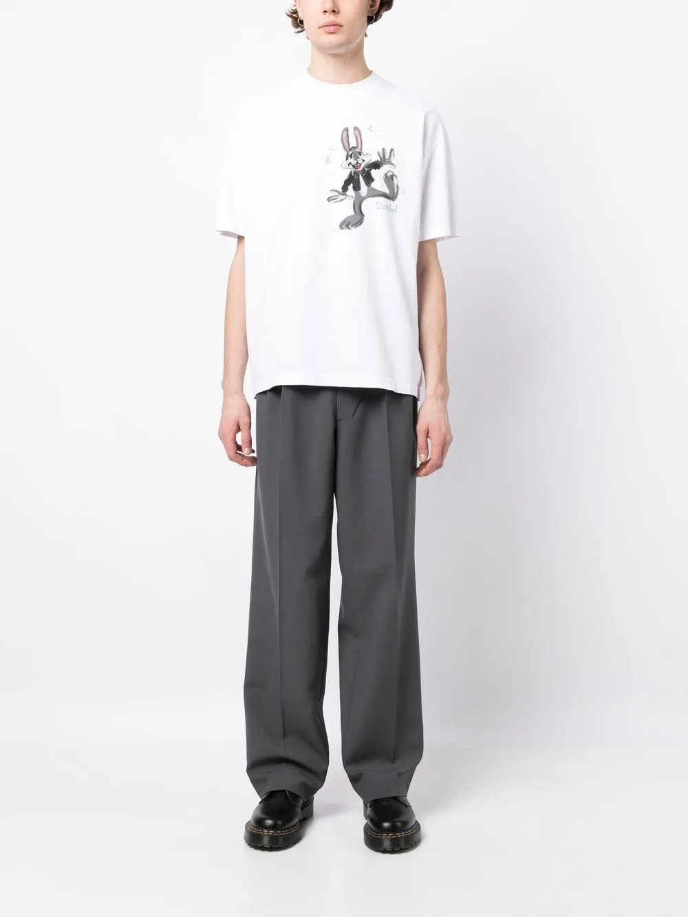 DOMREBEL T-shirt met print - Wit