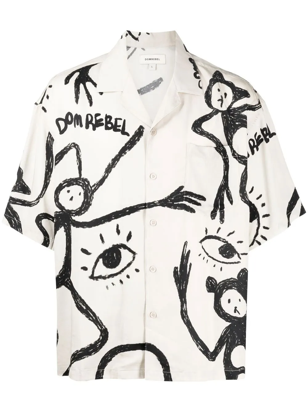 

DOMREBEL camisa Slender con estampado gráfico - Marrón