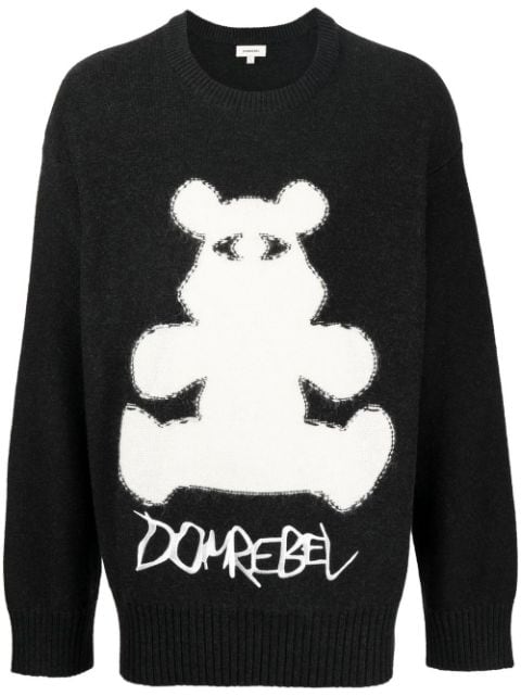 DOMREBEL Bearclops intarsia-knit jumper