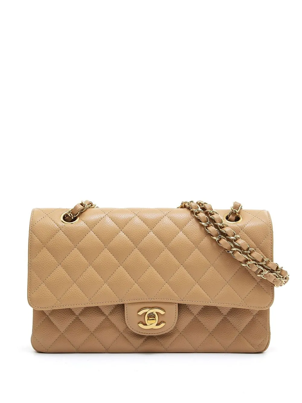 

CHANEL Pre-Owned 2013-2014 medium Double Flap shoulder bag - Neutrals