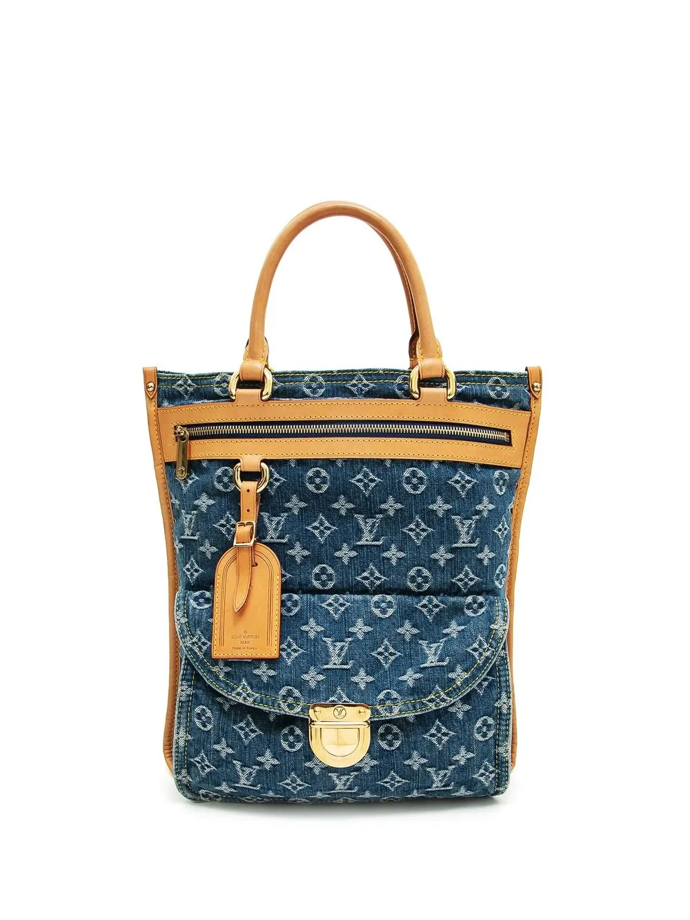 

Louis Vuitton tote de mezclilla Flat Shopper 2005-2006 - BLUE