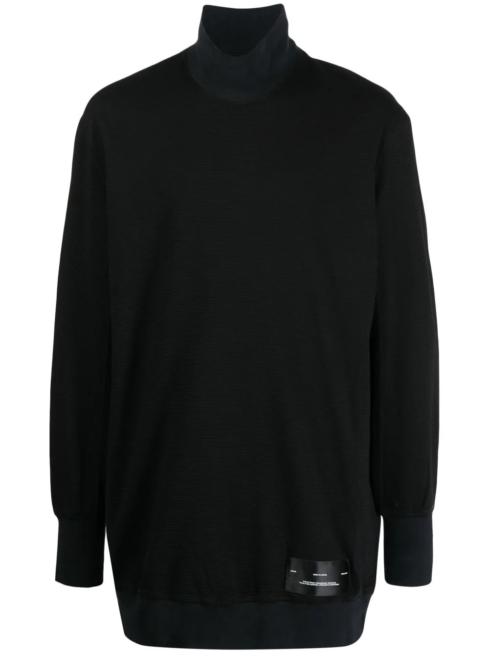 

Julius fine ribbed oversized cotton sweatshirt - Black