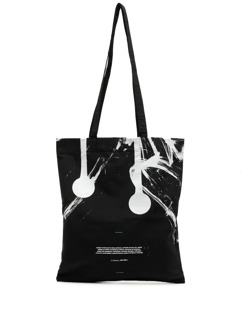 

Julius tote de lona con estampado geométrico - Negro