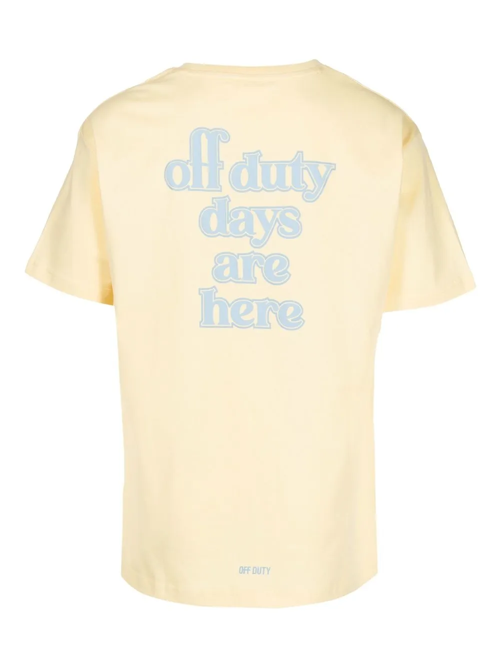 Shop Off Duty Logo-print Cotton T-shirt In Yellow