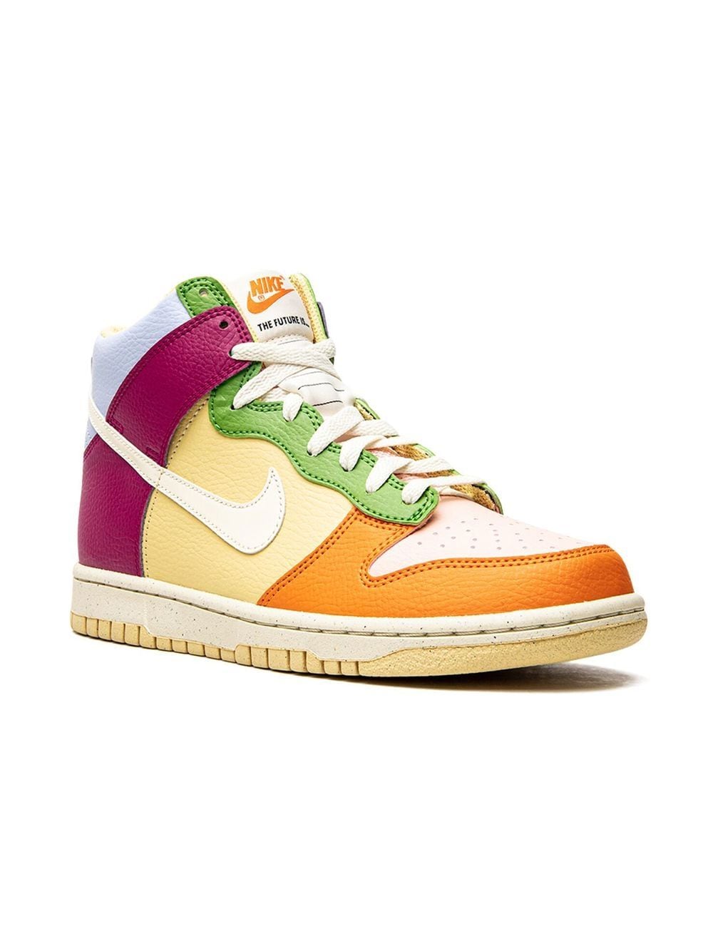 Nike Kids' Dunk High Next Nature"multicolor" Sneakers In Yellow