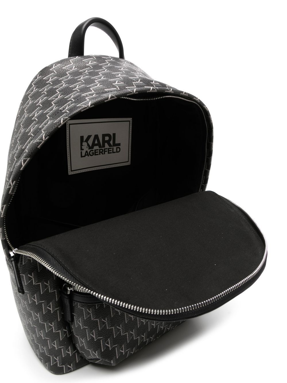 Karl Lagerfeld K/LOOM monogram-embossed Leather Backpack - Farfetch