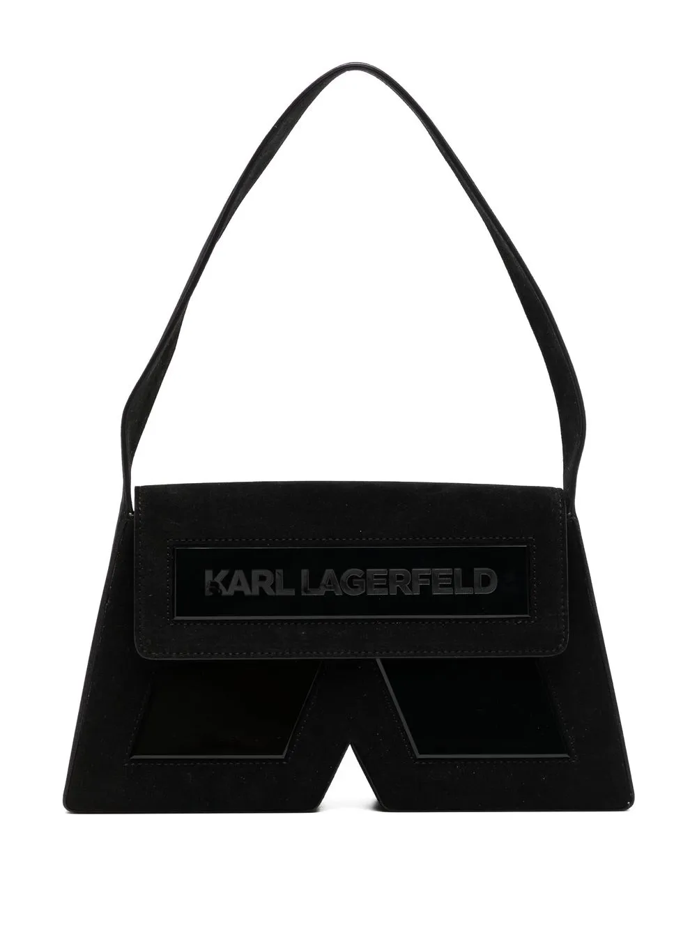 

Karl Lagerfeld suede Kessential shoulderbag - Black