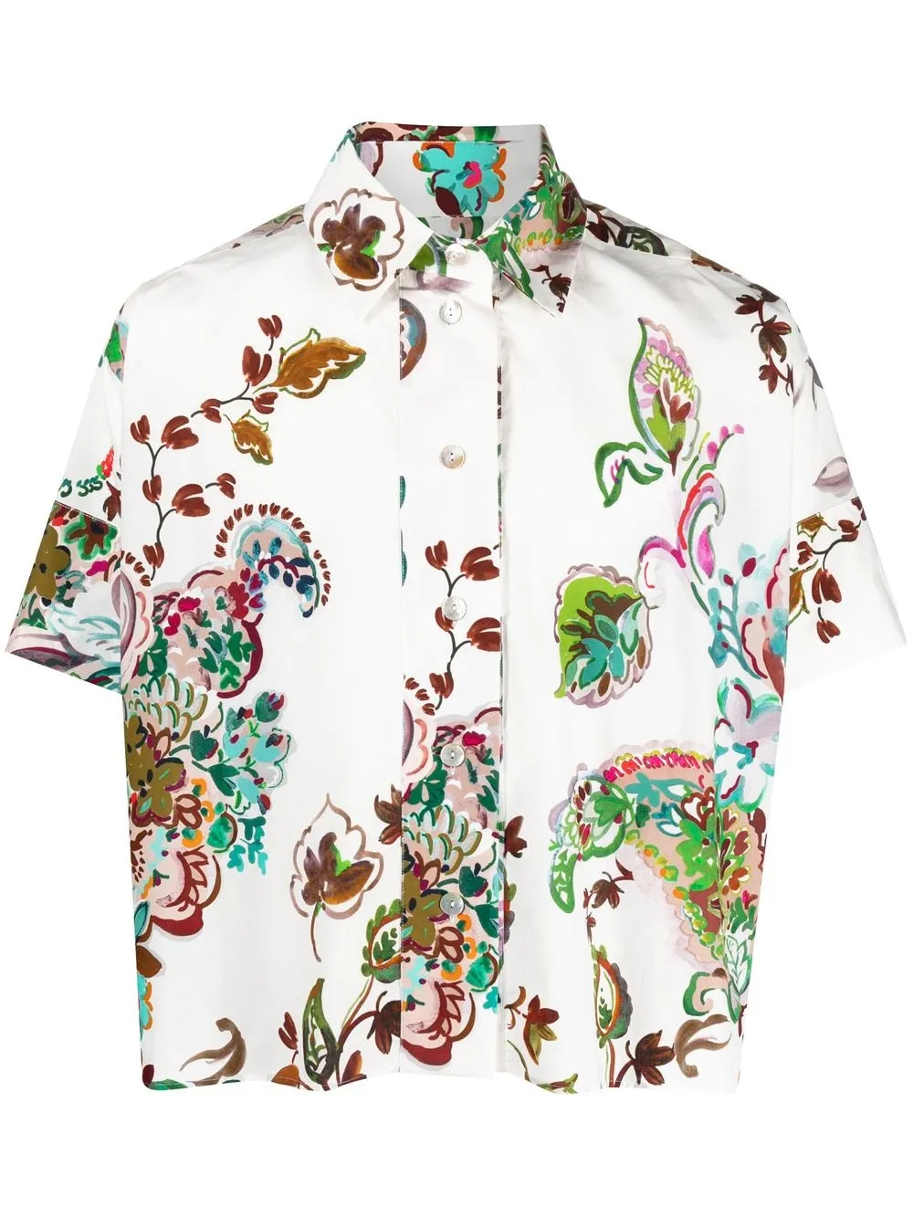 

Antonio Marras floral-print short-sleeved shirt - White