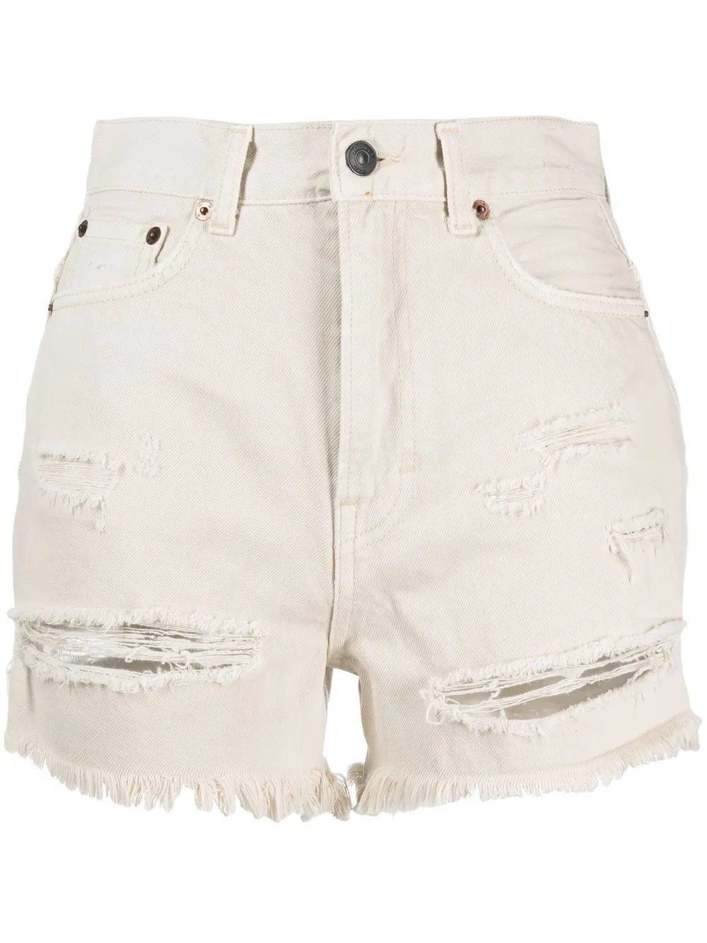 

Haikure shorts con efecto envejecido - Neutro