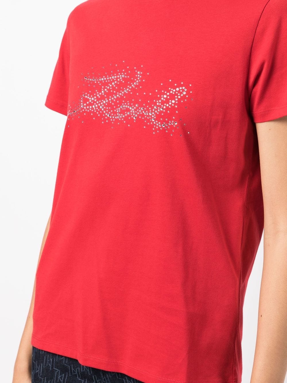 Shop Karl Lagerfeld Logo-print T-shirt In Red