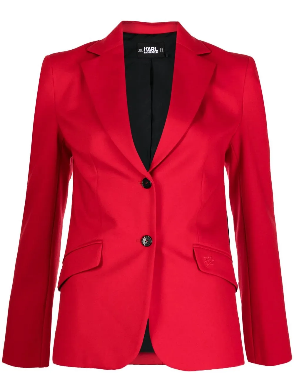 

Karl Lagerfeld blazer ajustado con detalles bordados - Rojo