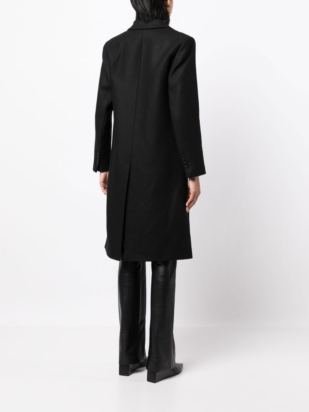 Shop Karl Lagerfeld Single-breasted Tailored Coat In Black