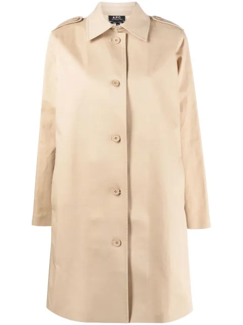 A.P.C. single-breasted midi coat
