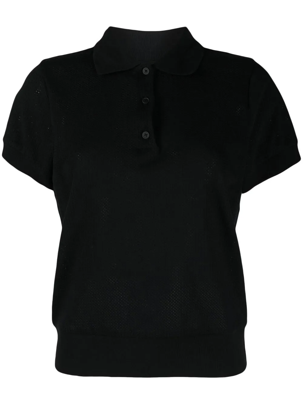 

A.P.C. playera tipo polo tejida manga corta - Negro