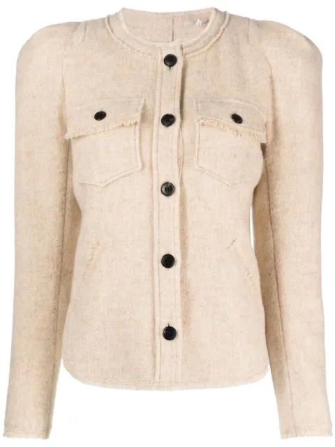 MARANT ÉTOILE round-neck button-up jacket