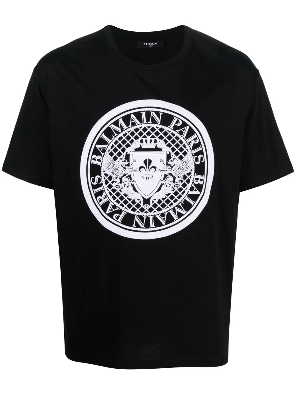 

Balmain logo-crest print T-shirt - Black