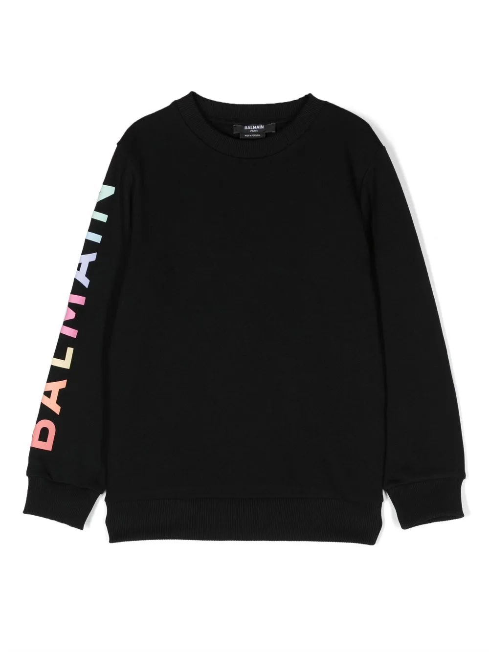 Balmain Logo-print Long-sleeve Sweatshirt In Schwarz