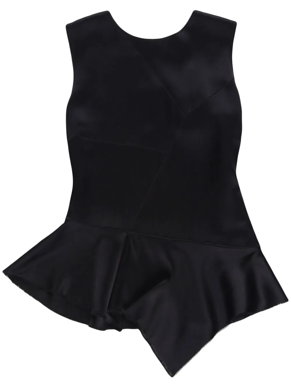 

TOM FORD asymmetric-hem peplum top - Black