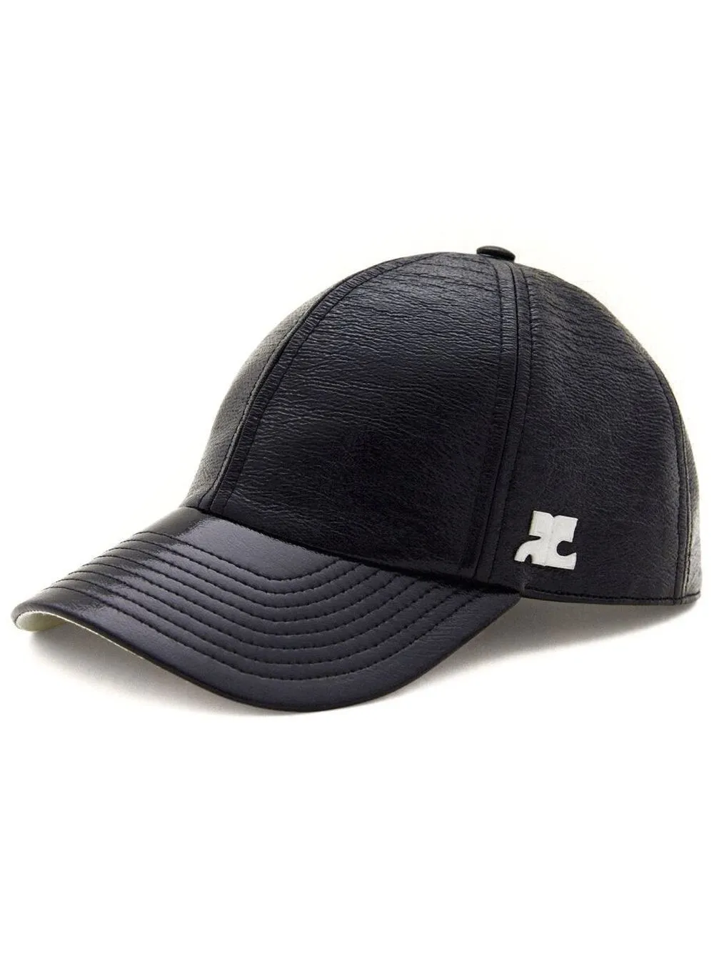 Shop Courrèges Logo Patch Cap In Black