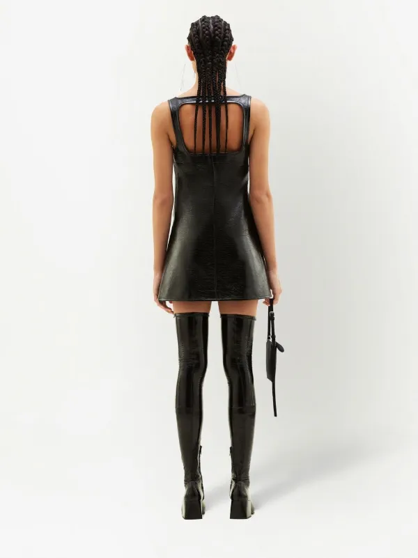 ワンピース Courreges Black Polyester Mini Dress Courrèges Backless Twill Mini Dress | Black | FARFETCH