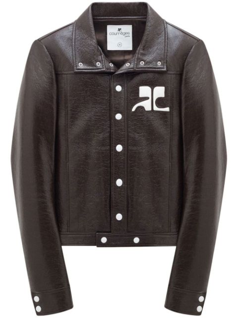 Courrèges logo-patch press-stud jacket