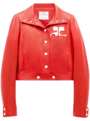 Courrèges Reedition Vinyl Jacket | Red | FARFETCH