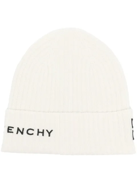 Givenchy  4G-embroidered ribbed-knit beanie