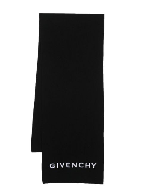 Givenchy intarsia-knit logo scarf Men