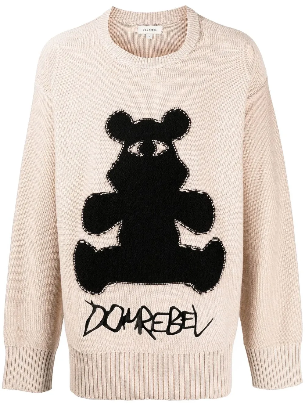 

DOMREBEL Bearclops intarsia-knit jumper - Brown