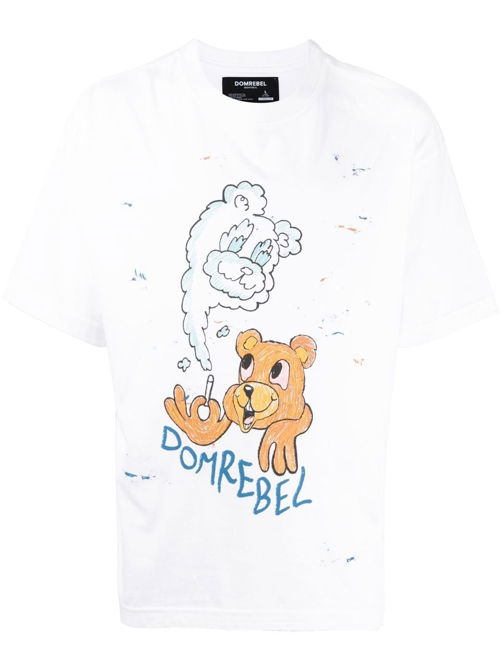 

DOMREBEL Puff graphic-print T-shirt - White