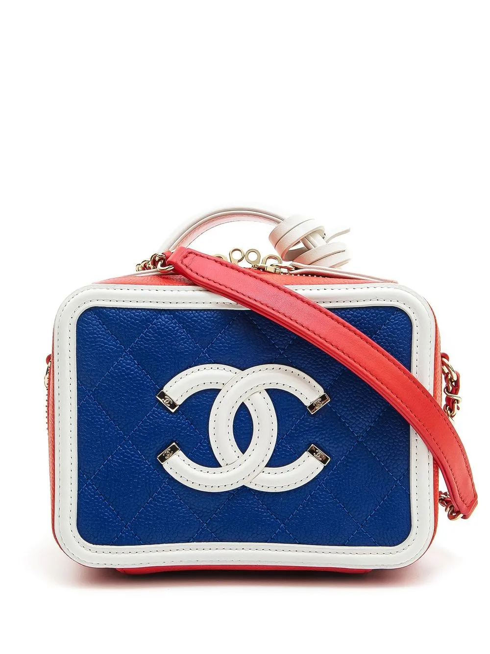 

CHANEL Pre-Owned 2018-2019 Trico CC diamond-quilted 2way bag - Blue